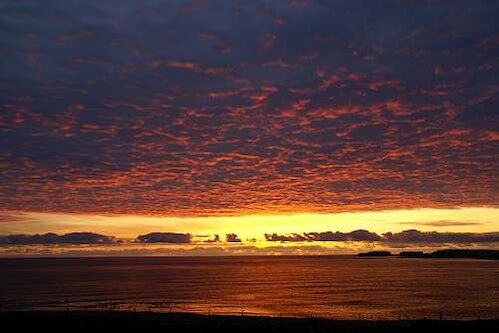 Sunset over Papa Stour