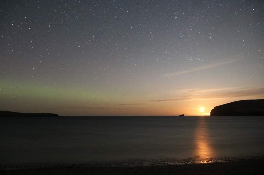 Mirrie dancers at sunset Mirrie dancers at sunset