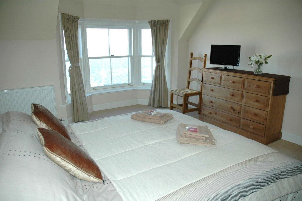 Bressay Room bedroom with stunning sea views