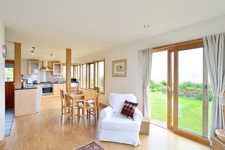 Open plan living, dining and kitchen area