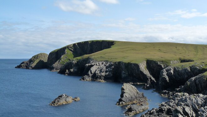 Cliffs at Ramnageo, Yell