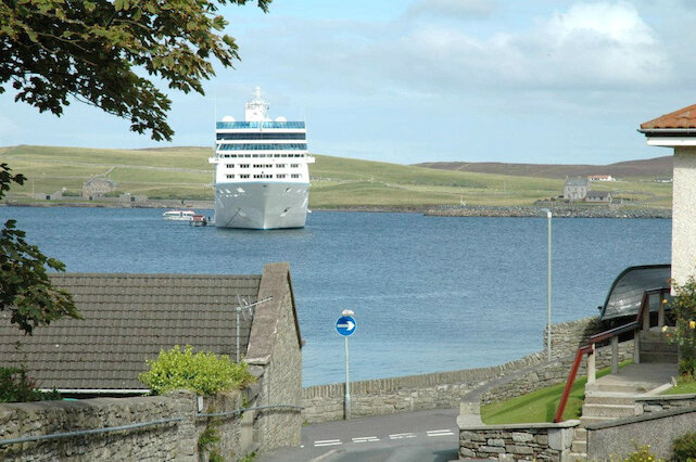 View from garden over the island of Bressay