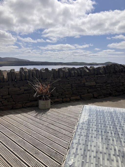 Sitting out the front.