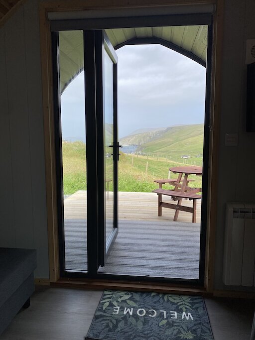 Looking north over Maywick Beach